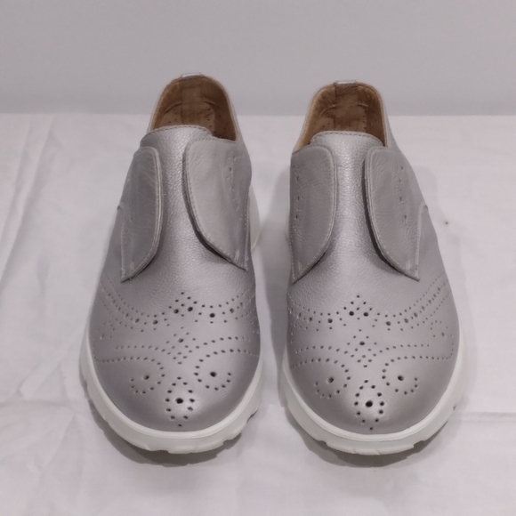 FRATELLI ROSSETTI Silver Leather Oxford   Slip-on Sneakers, size 35 - Picture 8 of 8